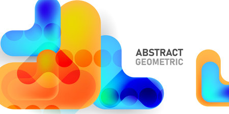 Vector illustration of modern geometric design colorful abstract backgroundのイラスト素材