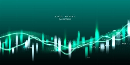 business vector illustration design Stock market charts or Forex trading charts for business and finance ideas.のイラスト素材