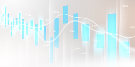 business vector illustration design Stock market charts or Forex trading charts for business and finance ideas.のイラスト素材