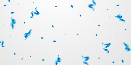 celebration background with beautiful blue confetti for festival decoration vector illustrationのイラスト素材
