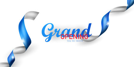 Design your opening card with an elegant ribbon. business banner template vector illustrationのイラスト素材