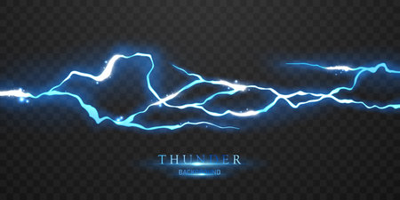 lightning light effect background realistic flash with lightning electric explosion vector illustrationのイラスト素材
