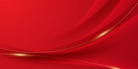 Abstract background design modern red and gold geometric elements vector illustrationのイラスト素材