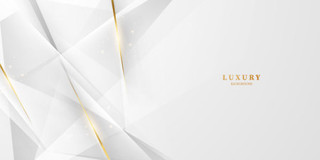 luxury white abstract background with glittering golden elements vector illustrationのイラスト素材