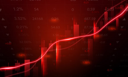 business vector illustration design Stock market charts or Forex trading charts for business and finance ideas.のイラスト素材