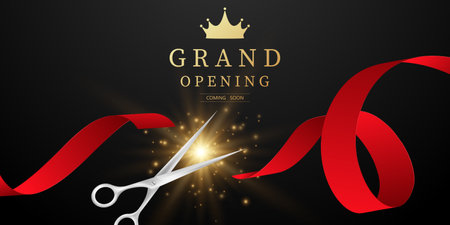 Design your opening card that is elegant. business banner template vector illustrationのイラスト素材