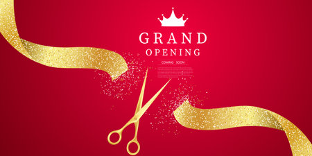 Beautifully design your opening card background. business banner template vector illustrationのイラスト素材