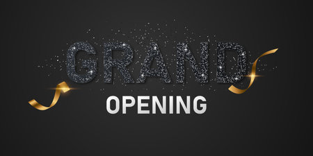 design your opening card with business banner template vector illustrationのイラスト素材
