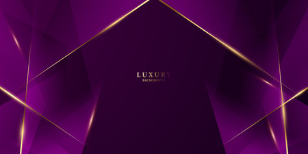 purple abstract background with luxury golden elements vector illustrationのイラスト素材