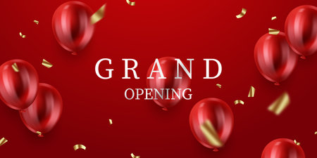 design your opening card with business banner template vector illustrationのイラスト素材