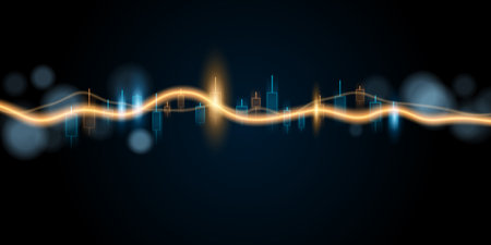 business vector illustration design Stock market charts or Forex trading charts for business and finance ideas.のイラスト素材