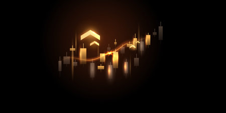 business vector illustration design Stock market charts or Forex trading charts for business and finance ideas.のイラスト素材