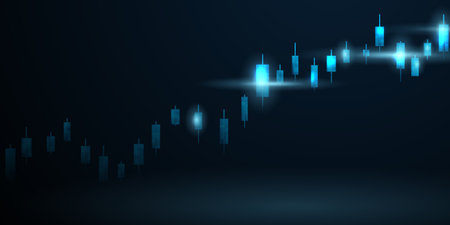 business vector illustration design Stock market charts or Forex trading charts for business and finance ideas.のイラスト素材