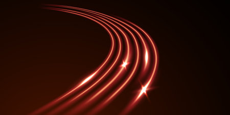 beautiful light speed line background on black background abstract design vector illustrationのイラスト素材
