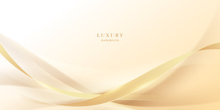 golden abstract background with luxury golden lines vector illustrationのイラスト素材