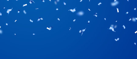 beautiful blue confetti background for celebration party Vector illustrationのイラスト素材