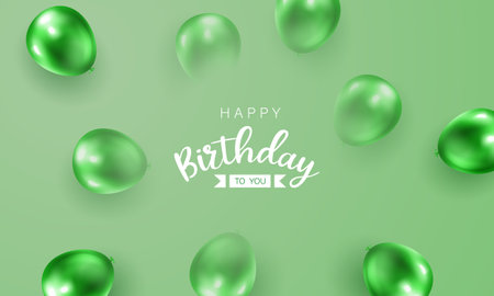 Celebrate your birthday background with beautiful balloons vector illustration.のイラスト素材