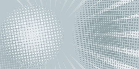 Halftone Pop Art Style Starburst Pattern Cartoon Background Vintage tone light effect. Vector illustration wow gradient design bannerのイラスト素材