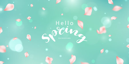 Cherry blossom vector illustration design spring backgroundのイラスト素材