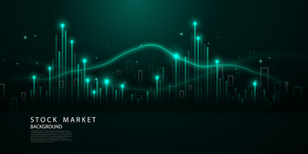 business vector illustration design Stock market charts or Forex trading charts for business and finance ideas.のイラスト素材