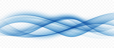Blue waves abstract background, modern design, vector illustrationのイラスト素材