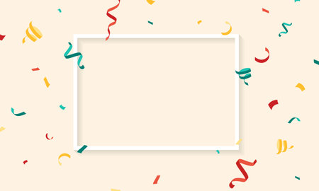 Colorful confetti background falling. Vector illustration for carnival party.のイラスト素材