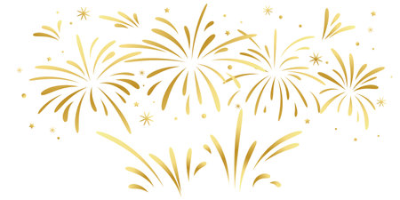 beautiful fireworks background vector illustrationのイラスト素材