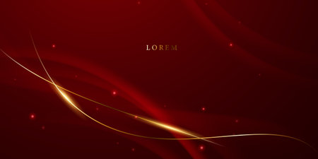Abstract background design modern red and gold geometric elements vector illustrationのイラスト素材
