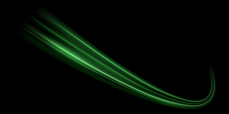 beautiful light speed line background on black background abstract design vector illustrationのイラスト素材