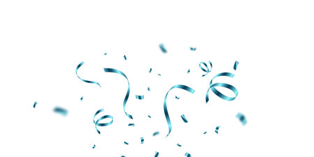 Celebration background with beautiful blue colored confetti vectorのイラスト素材