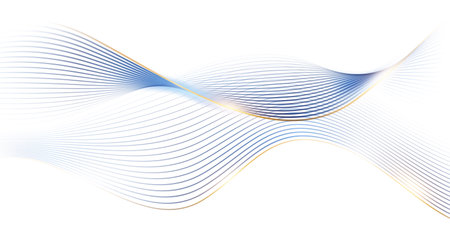 Beautiful abstract blue lines background Vector illustrationのイラスト素材