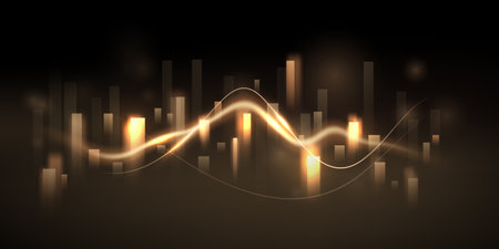 business vector illustration design Stock market charts or Forex trading charts for business and finance ideas.のイラスト素材