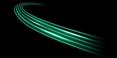 beautiful light speed line background on black background abstract design vector illustrationのイラスト素材