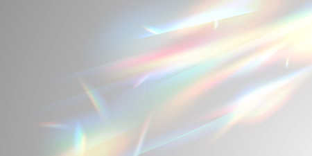 Light effect and zigzag ribbon falling from above on a beam of light, tinsel vectorのイラスト素材