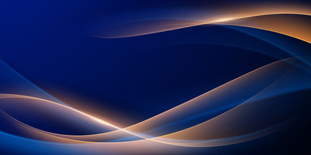 blue abstract background with luxury golden elements vector illustrationのイラスト素材