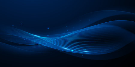 blue abstract background with luxury golden elements vector illustrationのイラスト素材