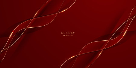 Abstract background design modern red and gold geometric elements vector illustrationのイラスト素材