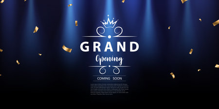 Design your business card with golden ribbon. Beautiful business banner vector illustration.のイラスト素材