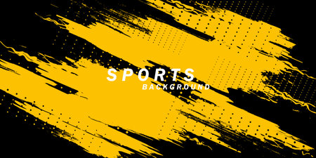 Colorful abstract background with halftone effect. Sports banner. Brush illustration. Elements for design.のイラスト素材