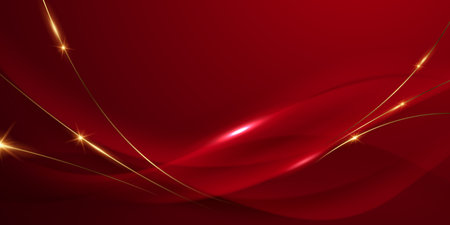 Abstract background design modern red and gold geometric elements vector illustrationのイラスト素材