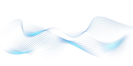 Abstract technology particle wave background. Modern design vector illustration.のイラスト素材