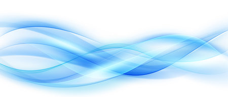 Blue waves abstract background, modern design, vector illustrationのイラスト素材