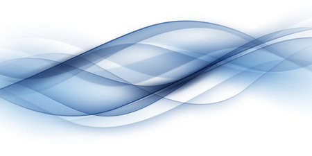 Blue waves abstract background, modern design, vector illustrationのイラスト素材