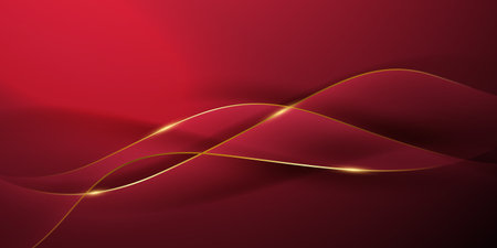 Abstract background design modern red and gold geometric elements vector illustrationのイラスト素材