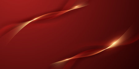 Abstract background design modern red and gold geometric elements vector illustrationのイラスト素材