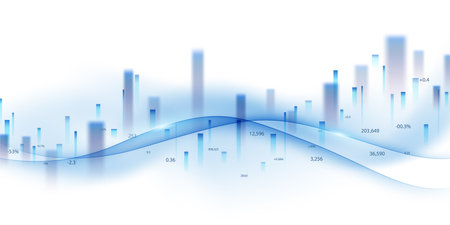 business vector illustration design Stock market charts or Forex trading charts for business and finance ideas.のイラスト素材