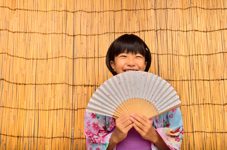 Japanese girl (Kimono)の写真素材