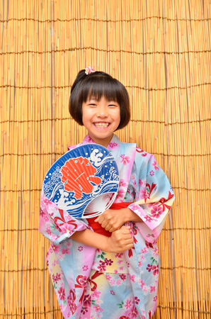Japanese girl (Kimono)の写真素材