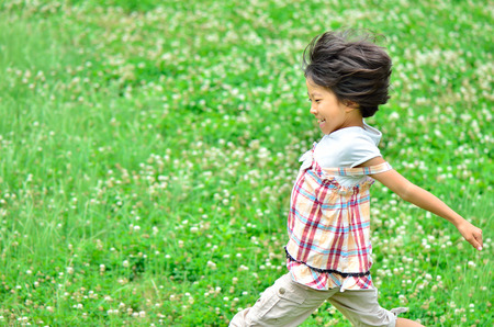 Girl runningの写真素材