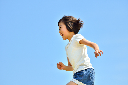 Girl runningの写真素材